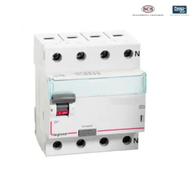 Legrand Four Pole RCCB 10 KA (DX3)