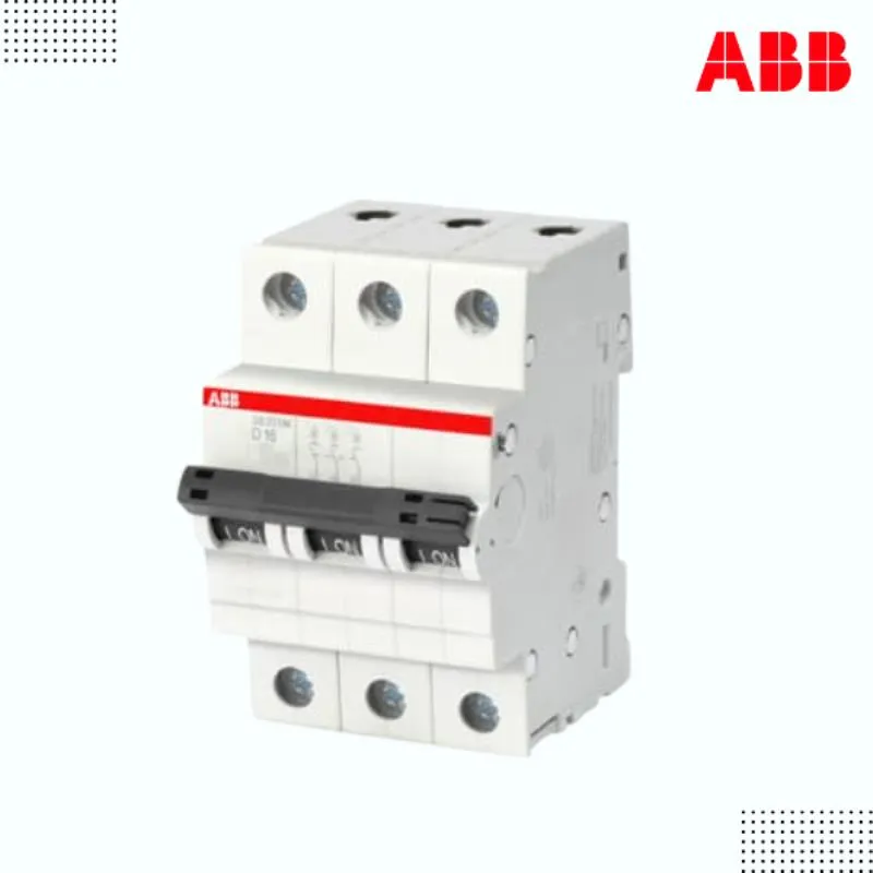 ABB SB200 three Pole 3P D Curve High Performance MCB - 10 kA IP20